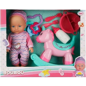 Boubou Bebek ve Sallanan Atı Oyun Seti 30 cm