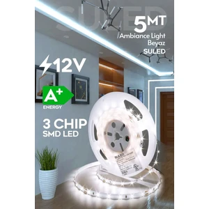 Şerit LED 5 Metre 3 Çipli Pro Ambiyans Aydınlatma Mutfak Salon Yatak Odası Şerit LED Işık