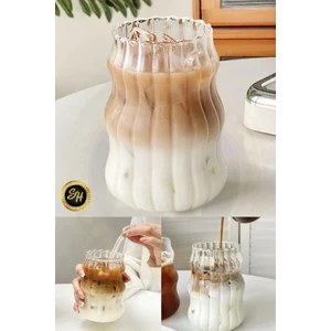 Isıya Dayanıklı Borosilikat Katlı Uzun Burgu Şeklinde Bardak | Kahve ve Sunum Bardağı 500 ml