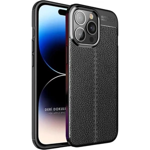 Apple iPhone 16 Pro Silikon Kılıf Deri Desenli Kamera Korumalı Darbe Emici Kapak