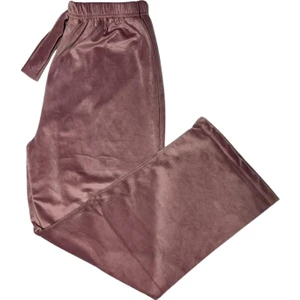 Kadın Büyük Beden Yumuşak Kadife Düz Paça Pijama Eşofman Tek Alt