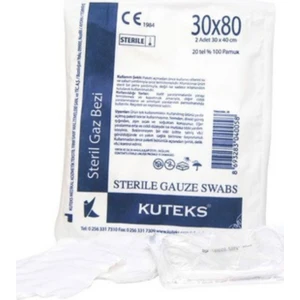 Steril Gazlı Bez - 30 x 80 - Pamuk x 10 Adet