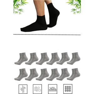 Mistero Socks Bambu Kısa Konç  Çorap Dikişsiz 12 Çift