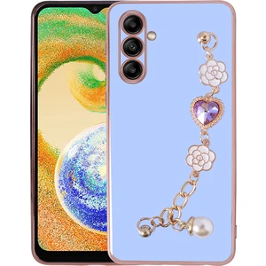 Samsung Galaxy A04S El Tutamaçlı Kamera Korumalı Taka Silikon Kapak Kılıf