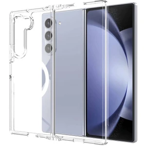 Samsung Galaxy Z Fold 6 Magsafe Kılıf Sert Şeffaf Clearsafe Süper Silikon Kapak