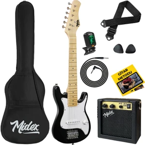 CEG-30WB Amfili Full 1/4 30 İnç Elektro Gitar Seti White Black