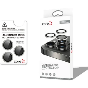 iPhone 16 Pro Zore Cl-12 Premium Safir Parmak Izi Bırakmayan Anti-Reflective Kamera Lens Koruyucu