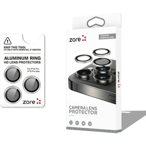 iPhone 16 Pro Max Zore Cl-12 Premium Safir Parmak Izi Bırakmayan Anti-Reflective Kamera Lens Koruyucu