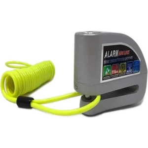 Hatırlatma Kablolu Kalite 110DP Alarm'lı Su Geçirmez 7mm Çelik Pim Motor Motosiklet Kilidi Disk Firen Kilit