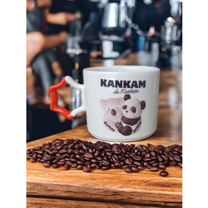 İki Seramik Kişiselleştirilebilir Kankam Da Kankam Koala ve Panda Baskılı Turuncu O Kupa Bardak / Mug - Çay & Kahve Fincanı