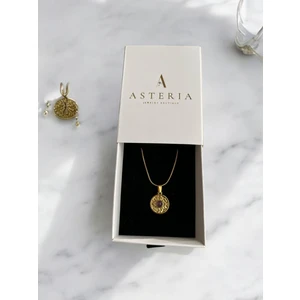 Asteria Jewelry Gold Çelik Göz Kolye