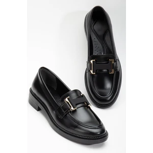 Ellolita Luxury Shoes Anna Ortopedik Taban Deri Loafer