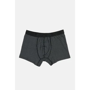 Erkek Siyah Pamuklu Esnek Desenli Boxer A32y9502