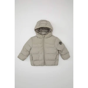 Erkek Bebek Kapüşonlu Su itici Kumaş Şişme Mont C6963A524WN