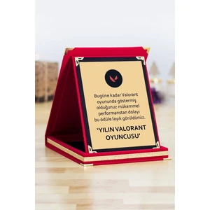 Yılın Valorant Oyuncusu Kadife Premium Plaket