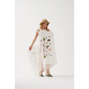 Cosy Club Shop Kelebek Desenli 100% Pamuk Dokuma Çabuk Kuruyan Büyük Battal Boy 90X180 Peştemal Plaj Havlusu