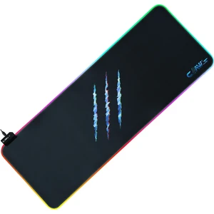 Raptor 90X40CM Mikrofiber Yüzey Kaydırmaz Kauçuk Zemin 360 Rgb Dikişli Xxl Mousepad - Siyah