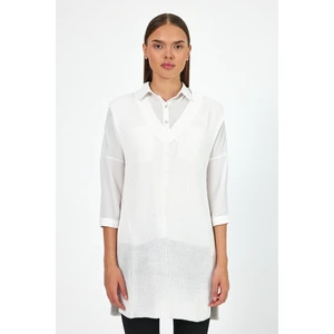 Kadın V Yaka Sıfır Kol Triko Süveter 0608