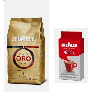 Qualita Oro Çekirdek Kahve - 1kg + Qualita Rossa Öğütülmüş Filtre Kahve 250GR
