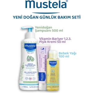 Bebek Günlük Çözüm Seti (500ml.Şam+50ml.Pişik Kremi+100ml.Oil)