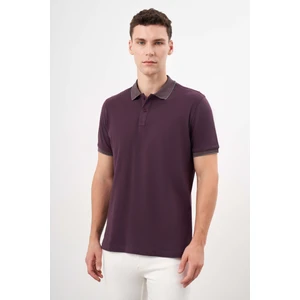 Erkek Mürdüm Trend Polo Yaka Dynamic Fit T-Shirt