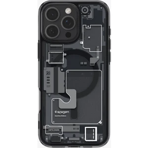 Apple iPhone 16 Pro ile Uyumlu ince MagSafe Kılıf Ultra Hybrid Sararma Karşıtı DuraClear™ Hava Kanalı Teknolojisi™ Askeri Sınıf Koruma MagFit Zero One Black Tasarım Kapak - ACS08135