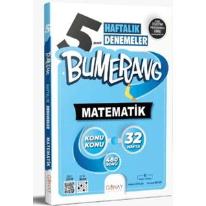 Günay Yayınları 5. Sınıf Bumerang 32 Haftalık Matematik Denemeleri