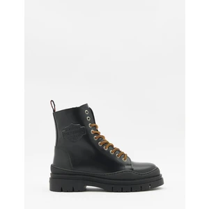 Harley Davidson Alex Kadın Siyah Deri Bot