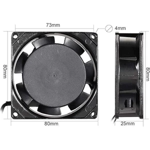 220V 8cm Kare Fan