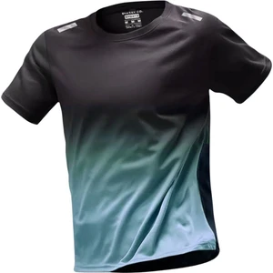 Ghassy Co. Erkek Running Gradyan Renkli Nefes Alabilen Fitness Spor Salonu Atletik Spor T-Shirt