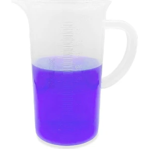 Şişe Dükkanı Plastik Kulplu Beher Kabartma Dereceli 1000ML - 1 Adet