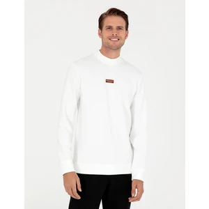 Pierre Cardin Erkek Beyaz Regular Fit Sweatshirt 50293256-VR013