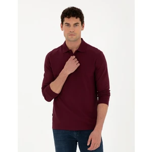 Pierre Cardin Erkek Bordo Slim Fit Basic Sweatshirt 50294438-VR014