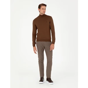 Pierre Cardin Erkek Kahverengi Slim Fit Kanvas Pantolon 50299557-VR029