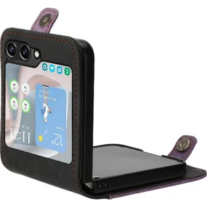 SZY Mall Samsung Galaxy Z Flip 6 Için Kickstand Koruyucu Cüzdan Kart Pu ile (Yurt Dışından)