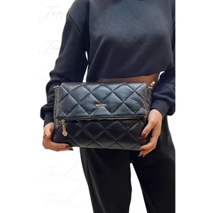 Kapitone Desenli El Omuz Çantası