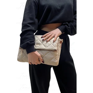 Kapitone Desenli El Omuz Çantası