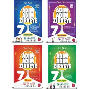 Newton Yayınları 7. Sınıf Adım Adım Zirveye Matematik - Türkçe – Fen Bilimleri - Sosyal Bilgiler Soru Bankası