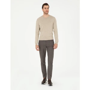 Pierre Cardin Erkek Kahverengi Slim Fit Kanvas Pantolon 50295920-VR029