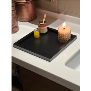 Maison Avf Kare Tepsi Siyah Renk Dekorasyon Düzenleyici Ahşap Tepsi