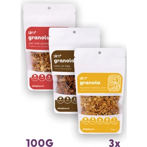 3'lü Paket Glutensiz Vegan Ilave Şekersiz Granola Mix 100 gr
