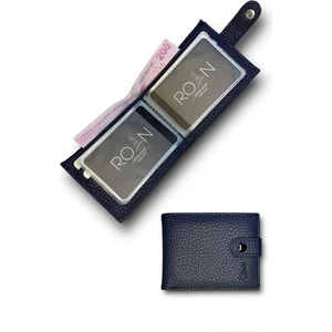 Naturel Desen Deri Erkek Cüzdanlı Kartlık