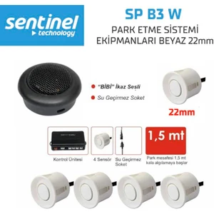 Sentinel Park Sensörü Ses Ikazlı 22MM Beyaz