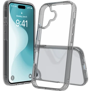 Buff Apple iPhone 16 Air Hybrid Şeffaf Kılıf Smoke Black