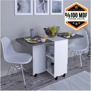 Rafineri Tasarım Katlanabilir  OVAL Yemek Masası