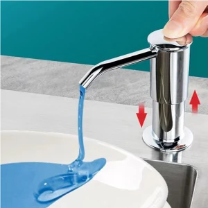 Decisive Mutfak Lavabo Fırçalanmış Nikel Için Yükseltilmiş Sabunluk, Paslanmaz Çelik Tezgah Pompası, Ankastre Lavabo Sabunluk (Yurt Dışından)