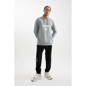 DeFactoFit NBA Chicago Bulls Jogger Eşofman Altı Standart Fit Cepli Düz Paça C9274AX24AU