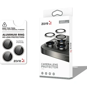 Apple iPhone 16 Pro Zore Cl-12 Premium Safir Parmak Izi Bırakmayan Anti-Reflective Kamera Lens Koruy