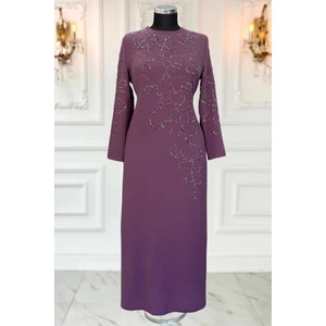 Amine Hüma Cansu Tesettür Abiye Violet