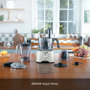 x Refika Birgül Mastermaid Power 10 In 1 Mutfak Robotu Swiss Cream 2000W